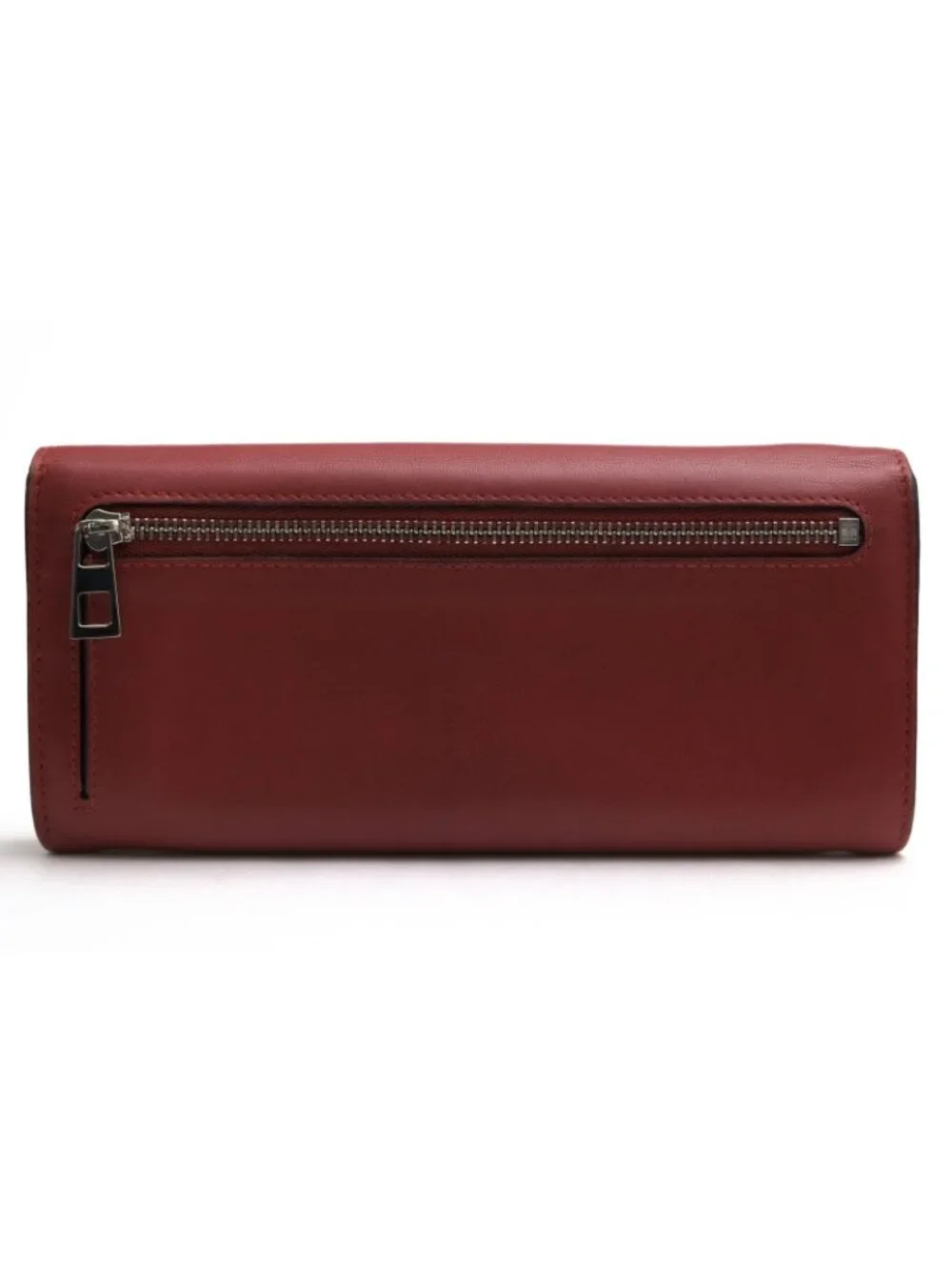 Loewe Wallet Leather Red Continental Coin Pocket